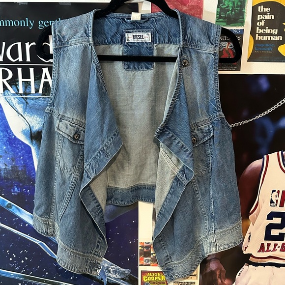 women's lightweight diesel denim gilet/vest - Picture 1 of 4